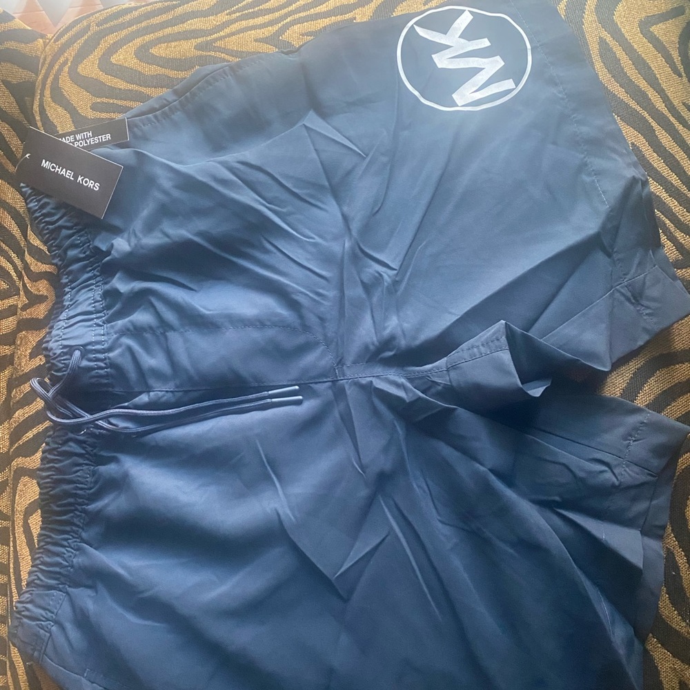 Michael Kors Blue Swim Trunks. 2 left